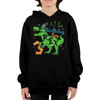 Happy Birthday 3 Year Old Boy Funny Dinosaur Youth Hoodie - Thegiftio UK