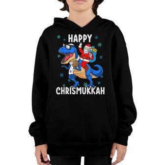 Happy Chrismukkah Funny Hanukkah Christmas Jewish Xmas Kids V2 Youth Hoodie - Thegiftio UK