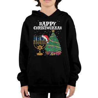 Happy Christmukkah Jewish Christmas Hanukkah Gifts Boy Girls Youth Hoodie - Thegiftio UK
