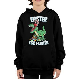 Happy Easter Bunny Dinosaur Egg Hunter T Rex Trex Kids Gifts Youth Hoodie - Seseable