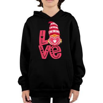 Happy Gnome Valentines Day Love Red Heart Funny Boy Girl Kid Youth Hoodie - Thegiftio UK