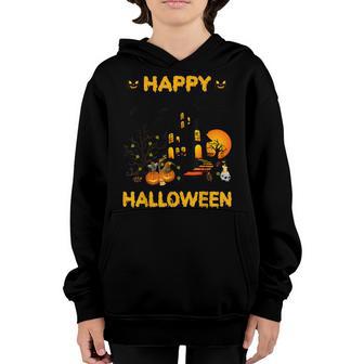 Happy Halloween Costumes Funny Pumpkins House Men Women Kids V5 Youth Hoodie - Thegiftio UK