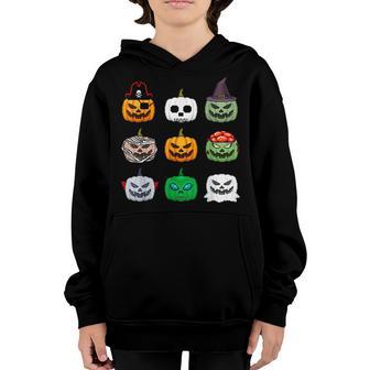 Happy Halloween Costumes Funny Pumpkins Men Women Kids Boys Youth Hoodie - Thegiftio UK