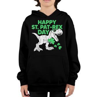 Happy St Pat Rex Day St Patricks Dinosaur Toddler Boys V2 Youth Hoodie - Thegiftio UK