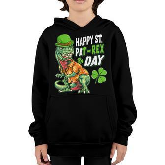Happy St Pat-Rex Dinosaur Saint Patricks Day For Boys Girls Youth Hoodie | Mazezy CA