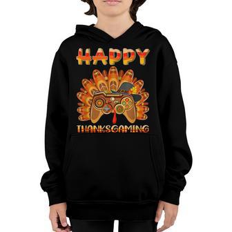 Happy Thanks Gaming Turkey Funny Video Games Thanksgiving V2 Youth Hoodie - Thegiftio UK