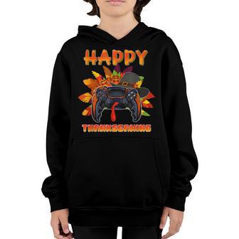 Happy Thanks Gaming Turkey Funny Video Games Thanksgiving Youth Hoodie - Thegiftio UK