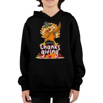Happy Thanksgiving Dabbing Turkey Day Men Women Kids Youth Hoodie - Thegiftio UK
