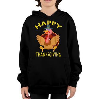 Happy Thanksgiving Day Funny Turkey Holiday Gifts Boys Girls V2 Youth Hoodie - Thegiftio UK
