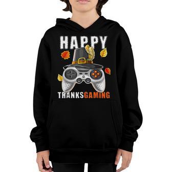 Happy Thanksgiving Video Game Controller Pilgrim Costume Boy Youth Hoodie - Thegiftio UK