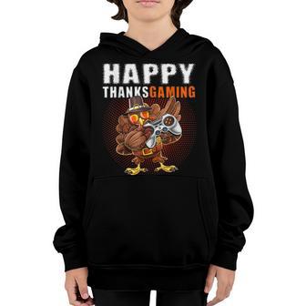 Happy Thanksgiving Video Game Dabbing Turkey Pilgrim Boy Youth Hoodie - Thegiftio UK