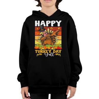 Happy Turkey Day Dabbing Thanksgiving Day Boys Girls Kids V2 Youth Hoodie - Thegiftio UK