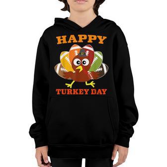 Happy Turkey Day Football Funny Thanksgiving Men Women Kids Youth Hoodie - Thegiftio UK
