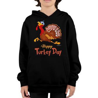 Happy Turkey Day Funny Thanksgiving Day Holiday Gifts Boys Youth Hoodie - Thegiftio UK