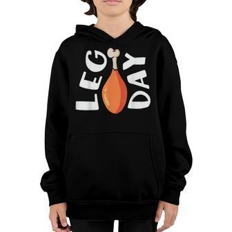 Happy Turkey Leg Day Thanksgiving Day Boys Girls Men Women Youth Hoodie - Thegiftio UK