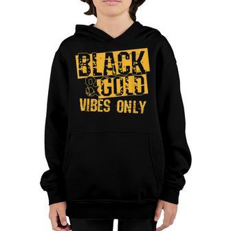 High School Football Black Gold Game Day Group Youth Hoodie - Thegiftio UK