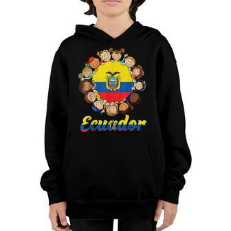 Hispanic Heritage Month Ecuador Flag Gift For Kids Toddler Youth Hoodie | Mazezy