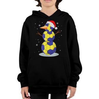 Hockey Snowman Santa Hat Christmas Soccer Lover Kids Youth Hoodie - Thegiftio UK
