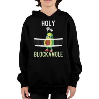 Holy Blockamole Funny Volleyball Block Avocado N Girls Youth Hoodie - Thegiftio UK