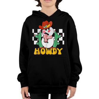 Howdy Christmas Western Howdy Cowboy Snowman Merry Xmas Youth Hoodie - Thegiftio UK