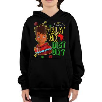 I Am Black History Month African American Kids Boys Youth Hoodie - Thegiftio UK