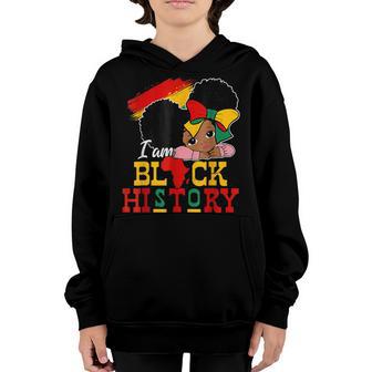 I Am Black History Month Black Melanin Kids Girl Toddler Youth Hoodie - Thegiftio UK