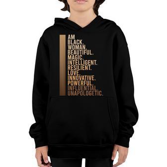 I Am Black Woman Black History Month Educated Black Girl V3 Youth Hoodie - Thegiftio UK