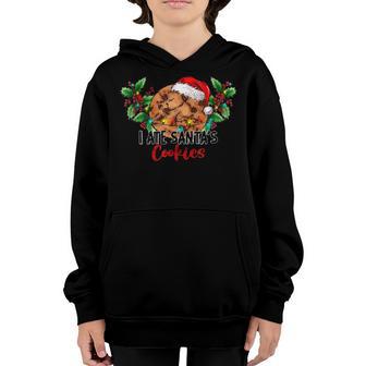 I Ate Santas Cookies Funny Boy Girl Christmas Youth Hoodie - Thegiftio UK