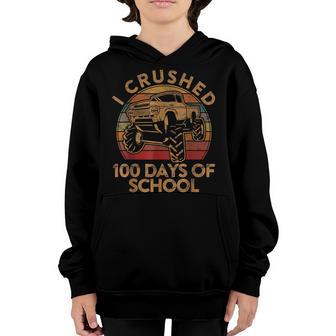 I Crushed 100 Days Of School Gift Happy 100Th Day Student Youth Hoodie - Thegiftio UK