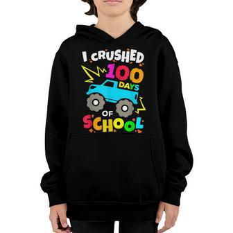 I Crushed 100 Days Of School Happy 100Th Day Of School Youth Hoodie - Thegiftio UK