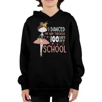 I Danced My Way Through 100 Days Of School Dancing Student Youth Hoodie - Seseable