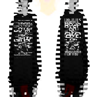 I Have Two Titles Brother And Gamer Video Games Funny Gaming V3 Youth Hoodie - Seseable