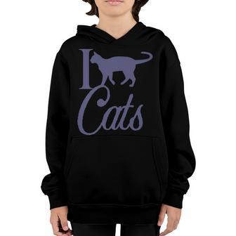 I Love Cats Dad Father Men Kitty Papa Christmas Girl Meow V7 Youth Hoodie - Thegiftio UK