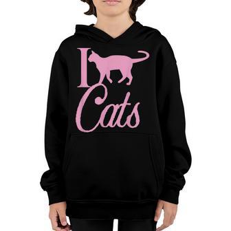 I Love Cats Dad Father Men Kitty Papa Christmas Girl Meow V9 Youth Hoodie - Thegiftio UK
