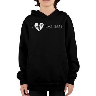 I Love Emo Boys T - Emo T For N Girls Youth Hoodie - Thegiftio UK