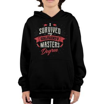I Survived My Girlfriend Masters Degree Graduation Fun Mba Youth Hoodie - Thegiftio UK