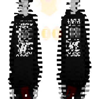 I Tackled 100 Days Of School Football 100Th Day Gifts Boys V3 Youth Hoodie - Thegiftio