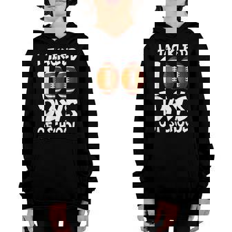 I Tackled 100 Days Of School Football 100Th Day Gifts Boys V5 Youth Hoodie - Thegiftio
