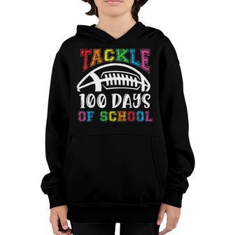 I Tackled 100 Days Of School Football Boys Kids Youth Hoodie - Thegiftio UK
