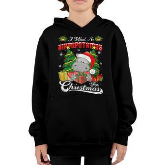 I Want A Hippopotamus For Christmas Cute Hippo For Kids Boys Youth Hoodie - Thegiftio UK