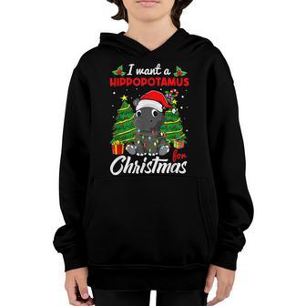 I Want A Hippopotamus For Christmas Xmas Men Boys Kids Youth Hoodie - Thegiftio UK