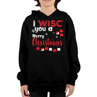 I Wisc You A Merry Christmas Clinical Or School Psychologist Youth Hoodie - Thegiftio UK