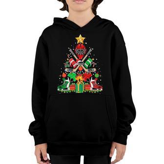 Ice Hockey Christmas Ornament Tree Funny Xmas Boy Girl Gifts V2 Youth Hoodie - Thegiftio UK