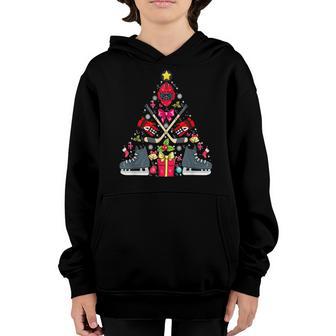Ice Hockey Christmas Ornament Tree Xmas Funny Gift Boy Girl Youth Hoodie - Thegiftio UK