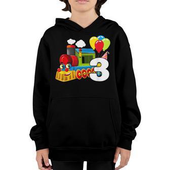 Im 3 Years Old Locomotive Train 3Rd Birthday Kids Toddler Youth Hoodie - Thegiftio UK
