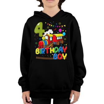 Im 4 Years Old Locomotive Train 4Th Birthday Kids Toddler Youth Hoodie - Thegiftio UK