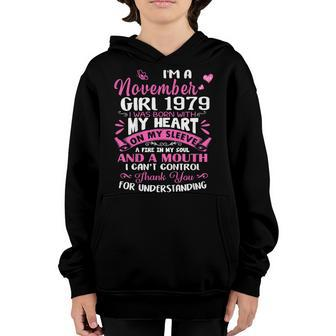 Im A November Girl 1979 40Th Birthday Gift Youth Hoodie | Mazezy