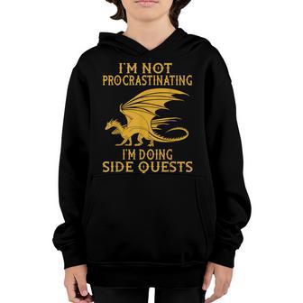 Im Not Procrastinating Im Doing Side Quests - Rpg Gamer Youth Hoodie - Thegiftio UK