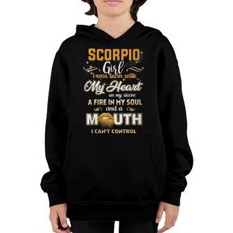 Im Scorpio Girl October 23 November 21 Birthday Youth Hoodie - Thegiftio UK