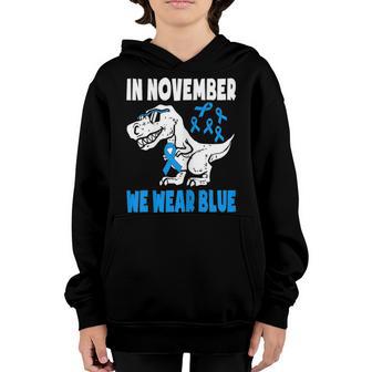In November We Wear Blue Diabetes Awareness Toddler Kids Youth Hoodie - Thegiftio UK